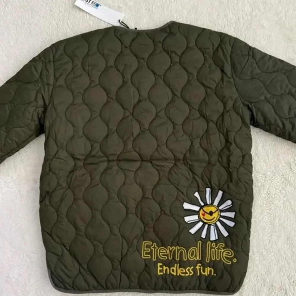 First Row Men's Khaki and Green Jacket - Picture 5 of 7